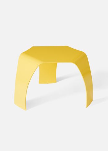 A. Petersen - Stool - Metal Stool by Ole Schjøll - Yellow