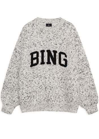 Anine Bing - Knit - Sydney Crew Sweater - Marled White/Black
