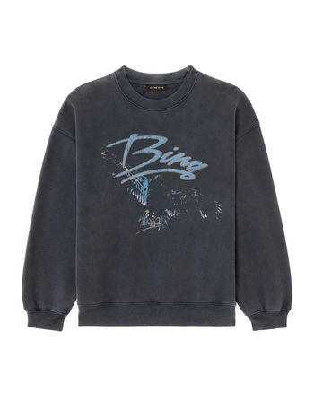 Anine Bing - Sweatshirt - Spencer Sweatshirt - Eagle Washed Black