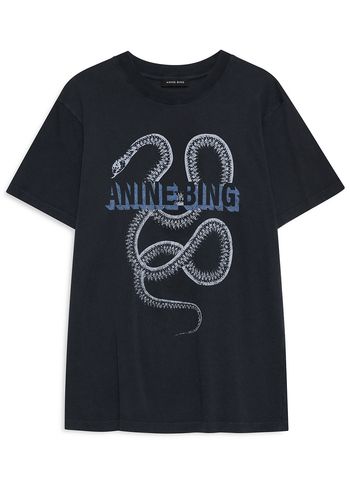 Anine Bing - T-shirt - Lili Tee - Washed Black Snake