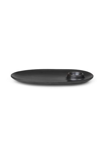 Ferm Living - Plate - Flow Breakfast Plate - Sort