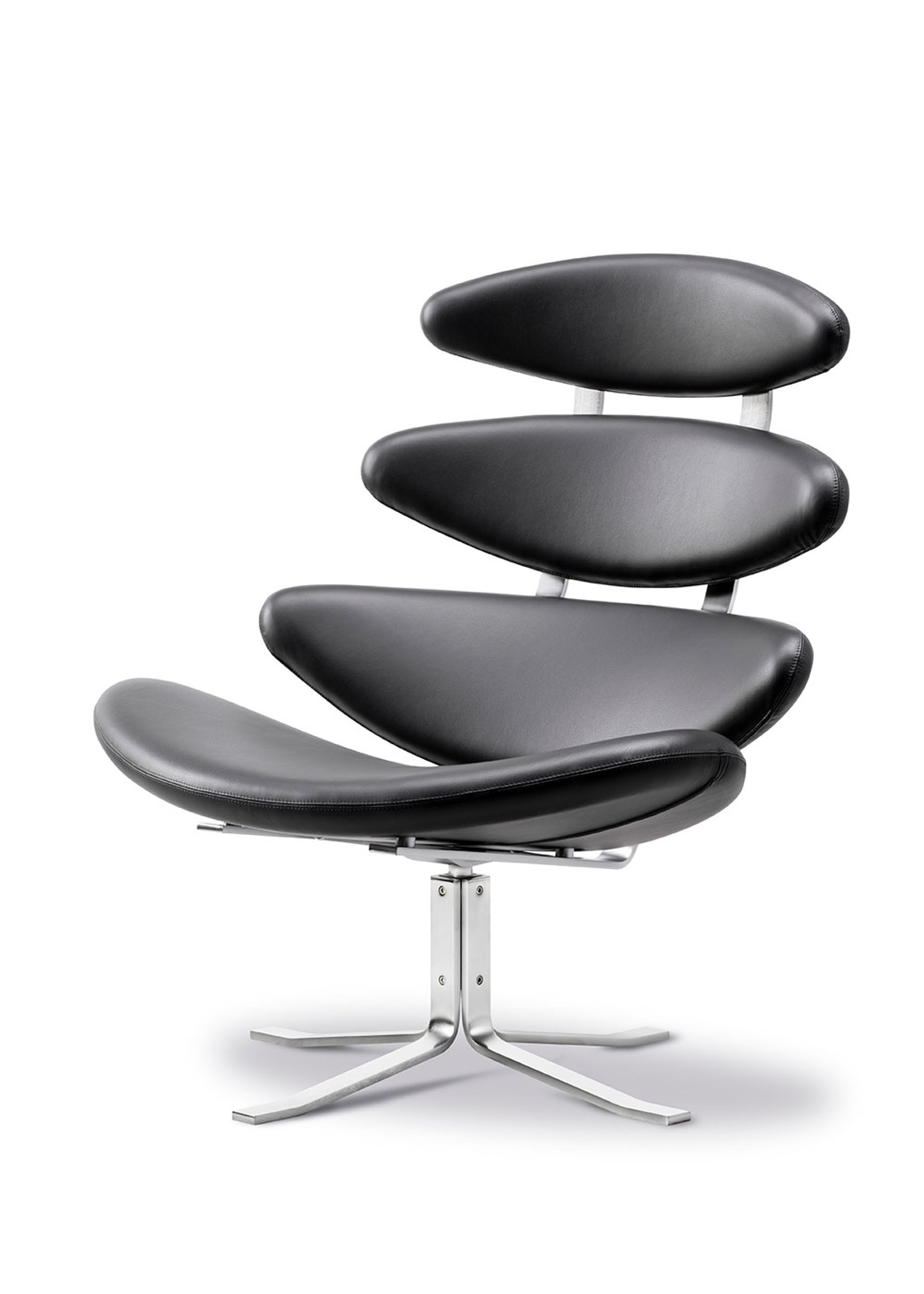 Fredericia Furniture - Armchair - Corona Chair 5000 by By Poul M. Volther - Omni 301 Black