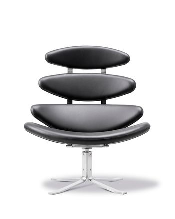 Fredericia Furniture - Armchair - Corona Chair 5000 by By Poul M. Volther - Omni 301 Black