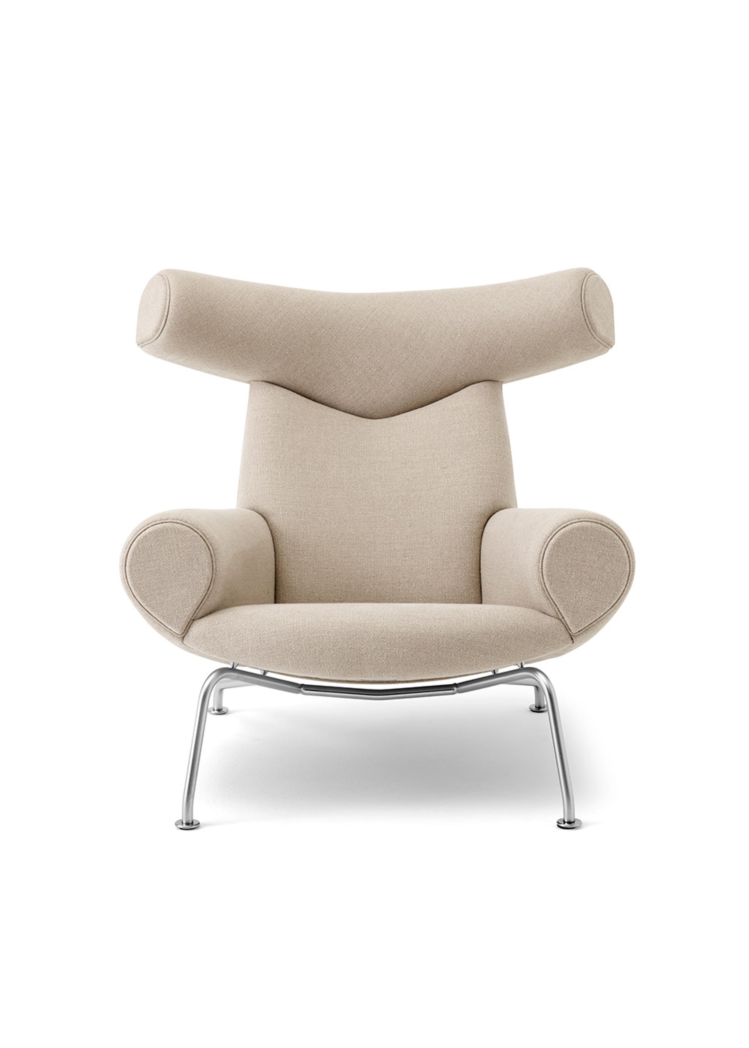 Fredericia Furniture - Armchair - Wegner Ox Chair 1000 by Hans J. Wegner - Grand Linen