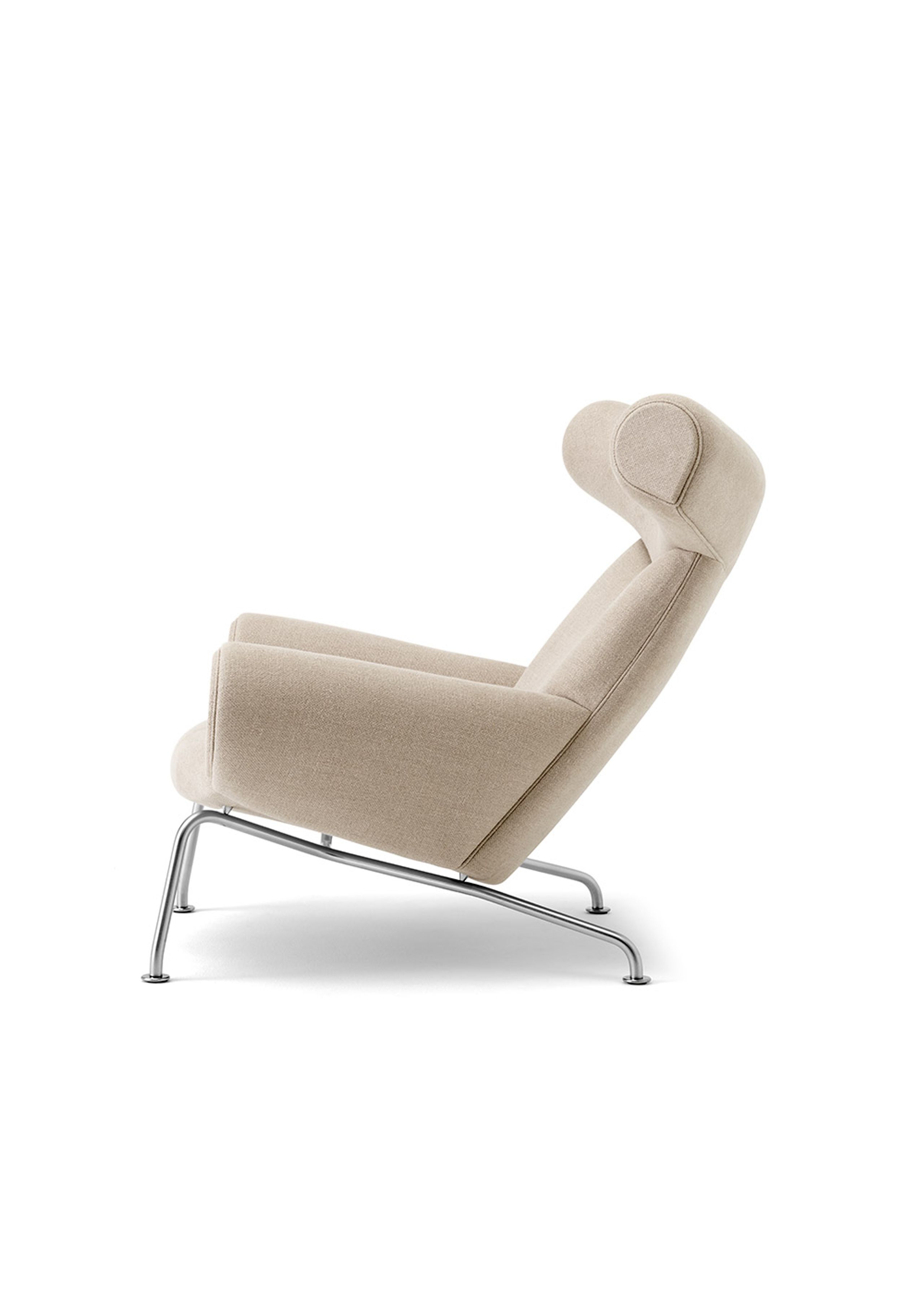 Fredericia Furniture - Armchair - Wegner Ox Chair 1000 by Hans J. Wegner - Grand Linen