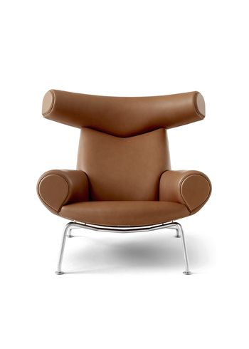 Fredericia Furniture - Armchair - Wegner Ox Chair 1000 by Hans J. Wegner - Max 95 Cognac