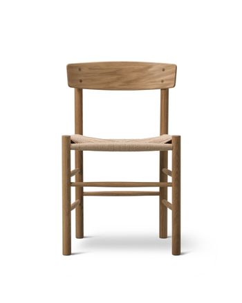 Fredericia Furniture - Dining chair - J39 Mogensen Chair 3239 by Børge Mogensen - Clear Oiled Oak / Natural Paper Cord