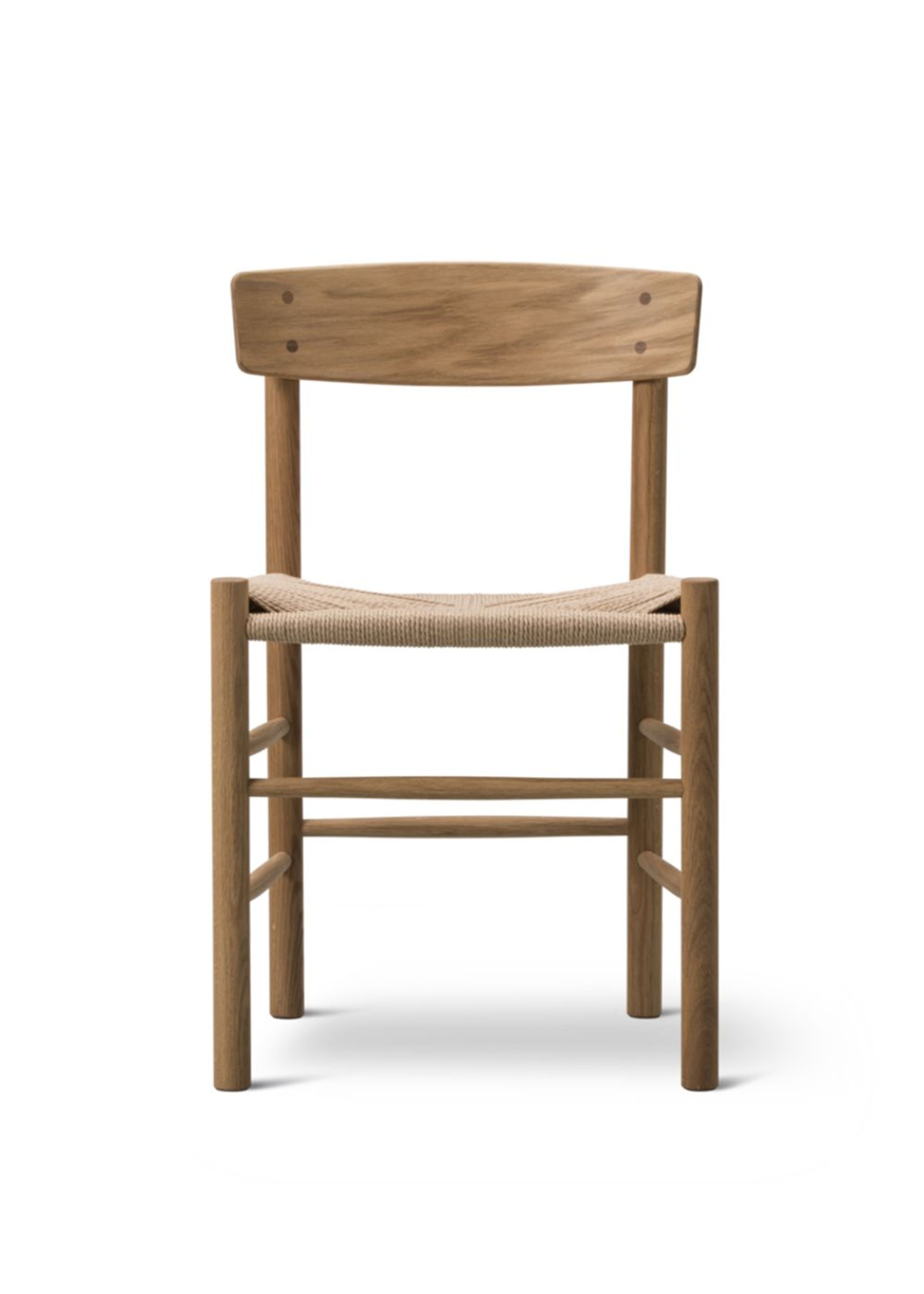 Fredericia Furniture - Dining chair - J39 Mogensen Chair 3239 by Børge Mogensen - Clear Oiled Oak / Natural Paper Cord