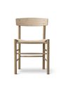 Fredericia Furniture - Dining chair - J39 Mogensen Chair 3239 by Børge Mogensen - Soaped Beech / Natural Paper Cord