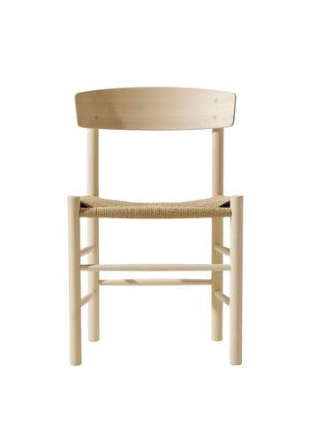 Fredericia Furniture - Dining chair - J39 Mogensen Chair 3239 by Børge Mogensen - Soaped Beech / Natural Paper Cord