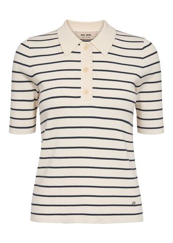Mos Mosh - Polo - MmCaliz Stripe Ss Knit - Salute Navy