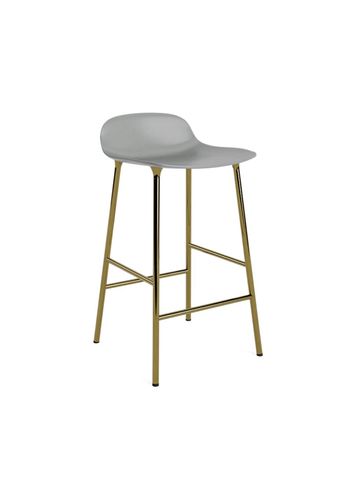 Normann Copenhagen - Bar stool - Form Barstool 65 cm Steel - Grey / Brass