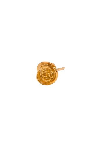 Pernille Corydon - Earring - Small Rose Earstick - Gold Plated Recycled Sterling Silver