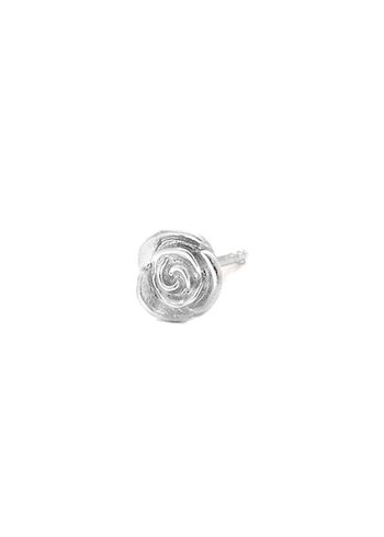 Pernille Corydon - Earring - Small Rose Earstick - Recycled Sterling Silver