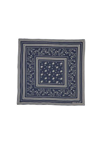 Skall Studio - Scarf - Skall Classic Scarf 55x55 - Dark navy/Light cream