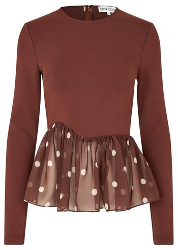 Stine Goya - Blouse - Asymmetrical Draped Top - Artist Blurry Dots