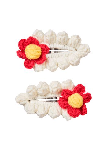 Stine Goya - Hair Clip - Hand Crocheted Hair Clip - Red Flowers