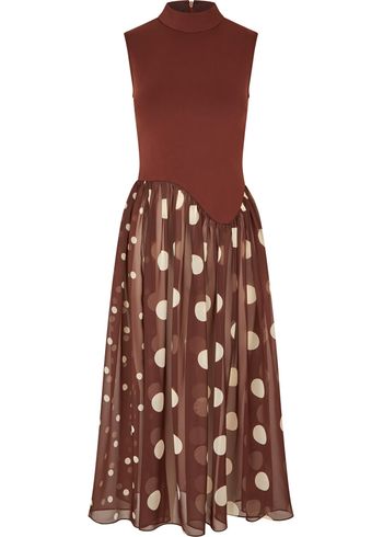 Stine Goya - Dress - Asymmetrical Draped Dress - Artist Blurry Dots