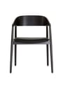 Andersen Furniture - Dining chair - AC2 Chair / Padded Seat - Oak / White Pigmented Mat Lacquered / Leather: Black