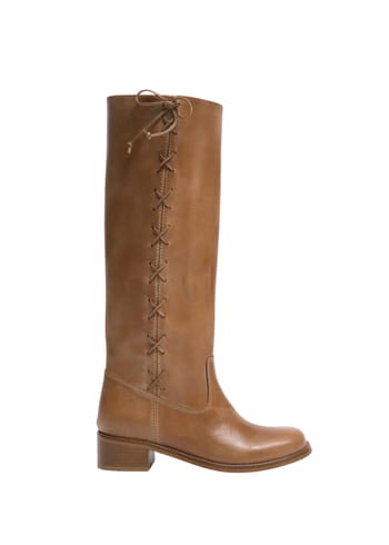 DICO - Boots - Ann Laces - Dark Tan (Escovado Leather)