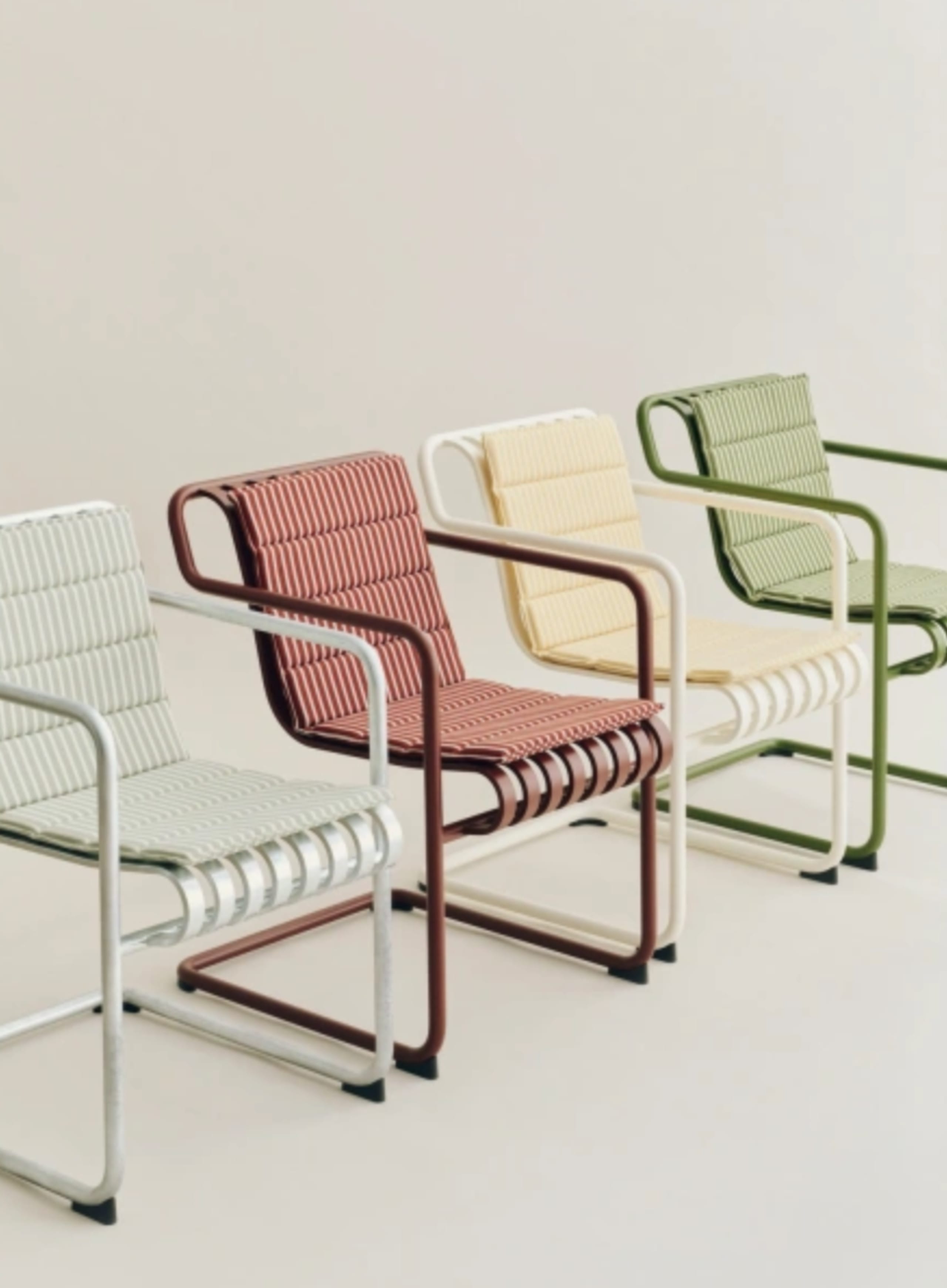 HAY - Pillow - Terrazza Folding Seat Cushion - 82 x 40 - Grey bold stripe