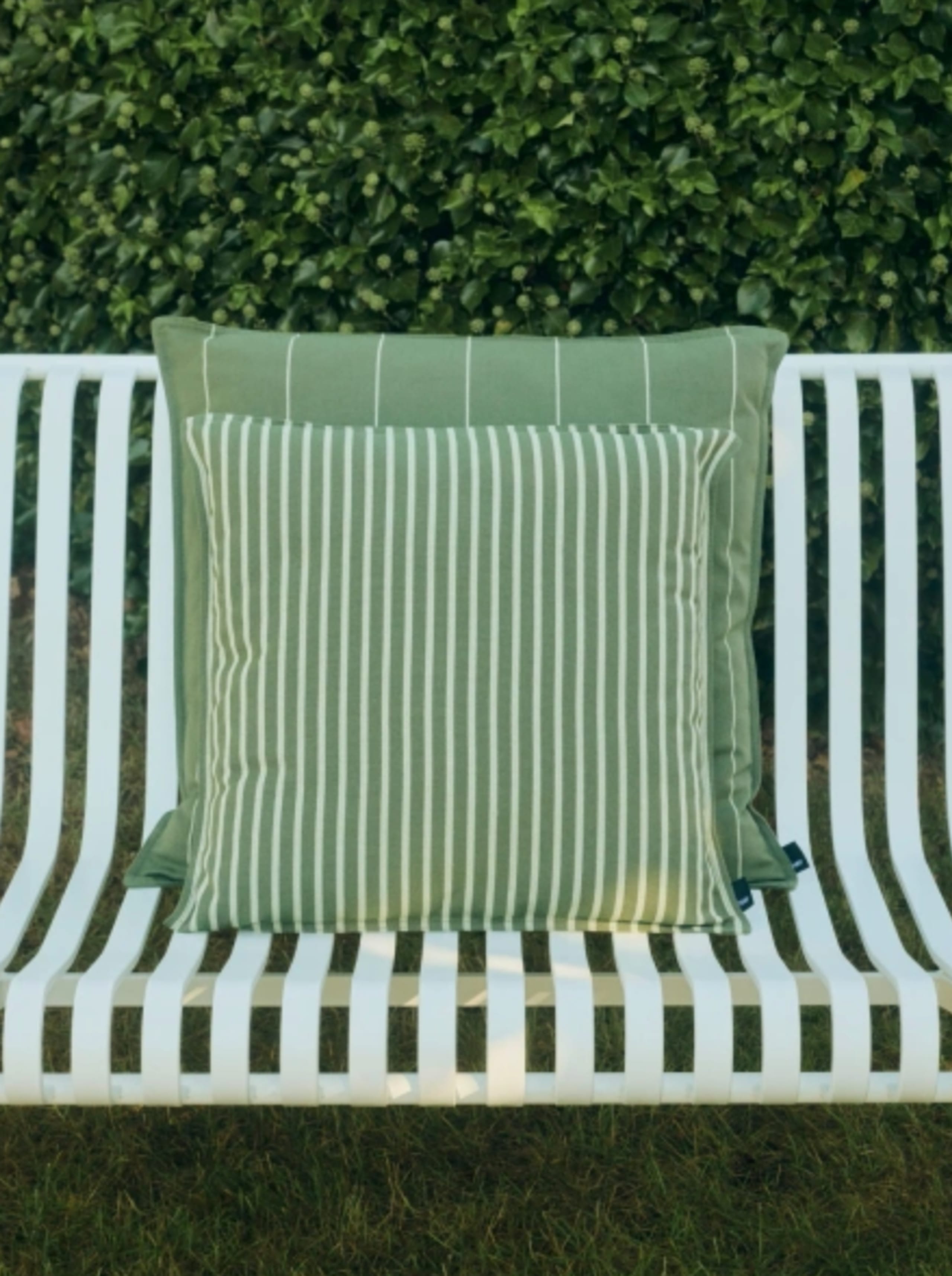 HAY - Pillow - Terrazza Cushion - 50 x 50 - Olive bold stripe