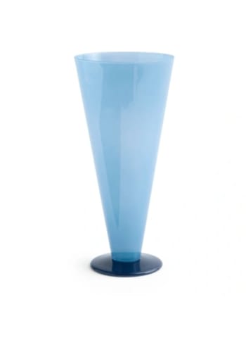 HAY - Vase - Conical Vase - Large - Petrol blue and dark blue