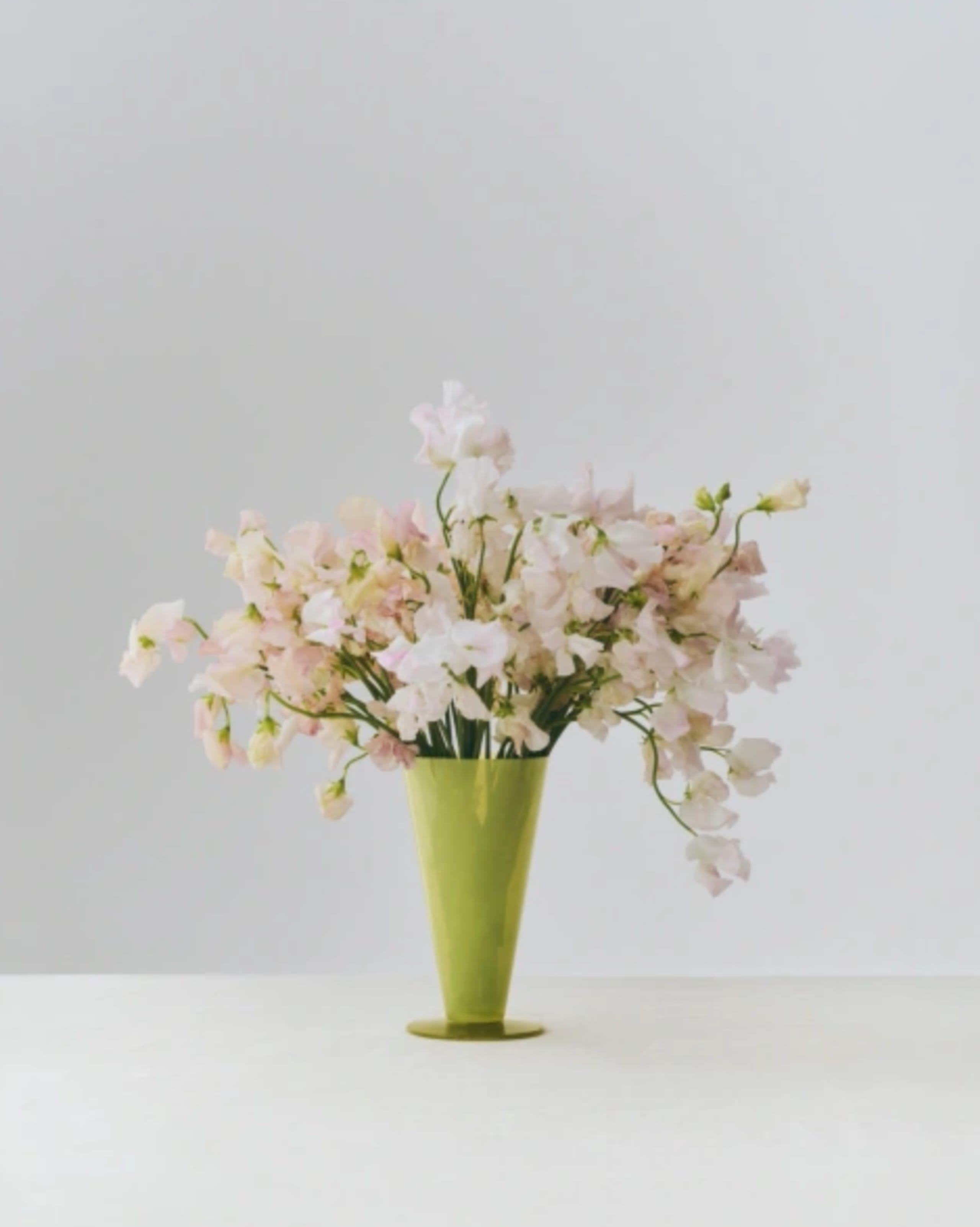 HAY - Vase - Conical Vase - Small - Light green and dark lime