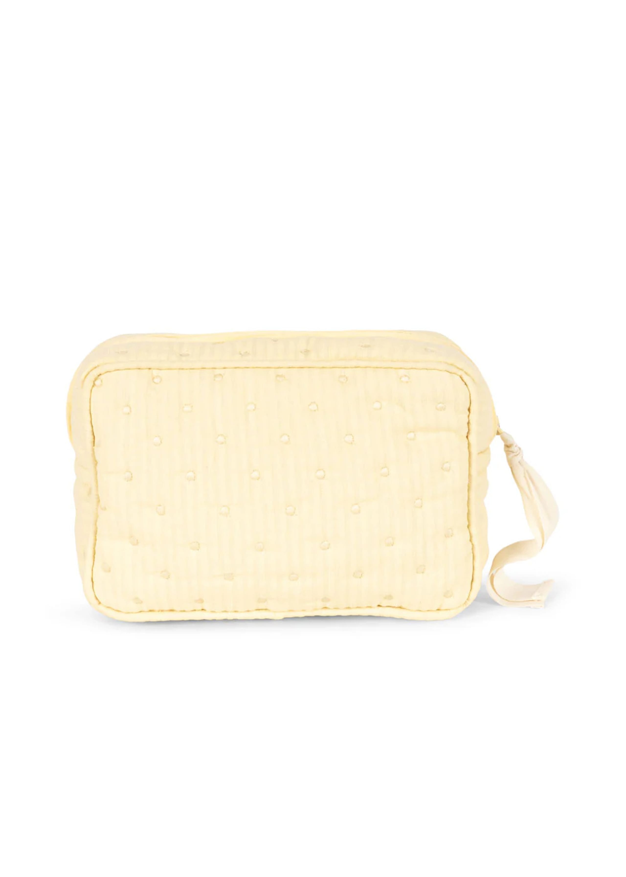 Konges Sløjd - Cream puffs - Seersucker Small Toiletry Bag - BANANA CREPE