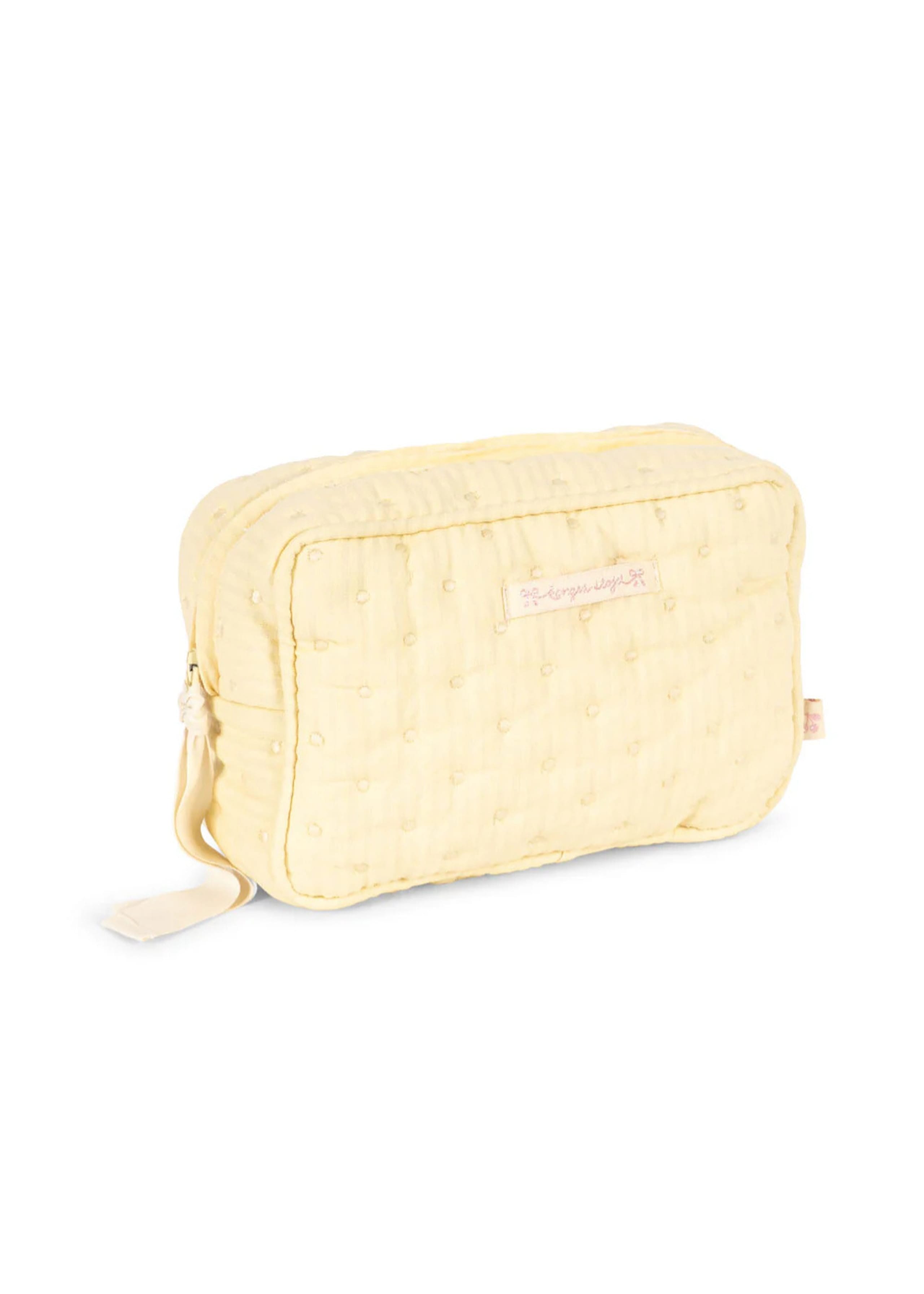 Konges Sløjd - Cream puffs - Seersucker Small Toiletry Bag - BANANA CREPE